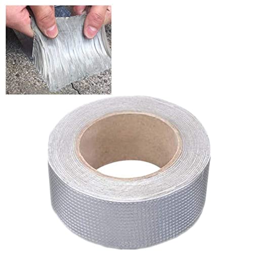 RJSQAQE Wasserdichtes Abdichtungs-Butyl, selbstklebendes Gummi, spezielles Aluminiumfolien-Klebeband für Dachfarbe, Dach, Stahl, Reparatur von Fliesen, Rissen von RJSQAQE