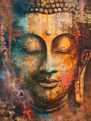 RKFLGEW 14CT Stickbilder Erwachsene Fantasie-Buddha-Statue Diy-Stickerei Für Erwachsene，Handarbeitsset Für Anfänger Mit Mustern，Nadelspitze，Kunst 40x50cm von RKFLGEW