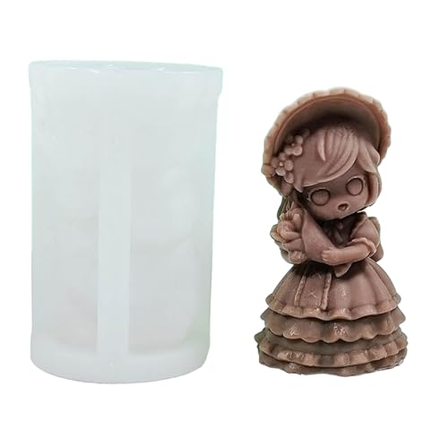 3D-Silikonform für Kuchen, Fondant, Prinzessin, Harz, Gips, handgefertigte Seife, Schreibtisch-Ornament von RKJRTK