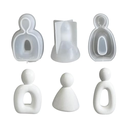 3er Set Silikonform Abstrakte Familie Statuetten Formen von RKJRTK