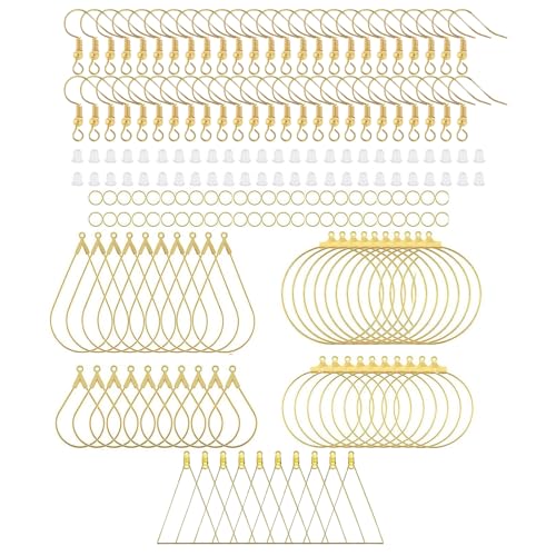 Ohrringhaken, Schmuckherstellung, Ohrringherstellung, Ohrring-Teil für Schmuckherstellung, Ohrringherstellung, 200 Stück von RKJRTK