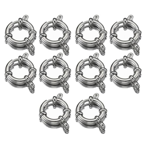 Set mit 10 Federverschlüssen für Schmuck, Bastelkomponenten, multifunktional, Halskettenverschluss, flexibler Verbinder von RKJRTK