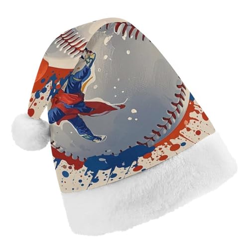 RKJVB Nikolausmütze im Baseball-Stil für Damen und Herren, Weihnachtsmütze, Weihnachtsmütze, Partyhut, Strumpfmütze, Totenkopfmütze, Größe S von RKJVB