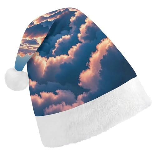 RKJVB On Top of The Cloud Weihnachtsmütze für Damen und Herren, Weihnachtsmütze, Weihnachtsfeier, Strumpfmütze, Totenkopfmütze, Größe S von RKJVB