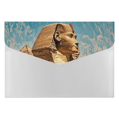 Sphinx Aktenordner für die Arbeit, mit 6 Fächern, Akkordeon-Aktenordner, tragbarer Dokumentenpapier, Quittungen, Organizer, Ordner, Bürobedarf, 33 x 23 cm von RKJVB