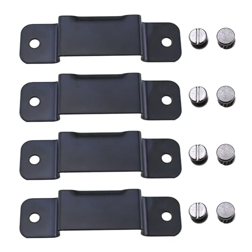 RLECS 4 x 73,6 mm lange Eisenmetall-Maßbandhalter, Maßbandhalter, Maßbandhalter, Meterlehre, Tabs mit Nieten, Werkzeugset, Hardware von RLECS