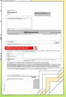 RNK-Verlag Reimer Nachf. Kuhn Premium Mahnbescheid A4 SD RNK 703 6bl für Arbeitsgericht Euro von RNK-Verlag Reimer Nachf. Kuhn