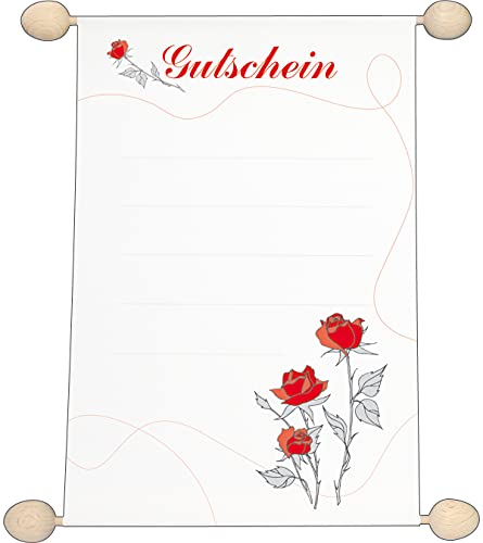 RNKVERLAG 28707 - Gutschein Idee & Stil „Gutschein“ neutral mit Rose, DIN A5, 1 Stück von RNKVERLAG