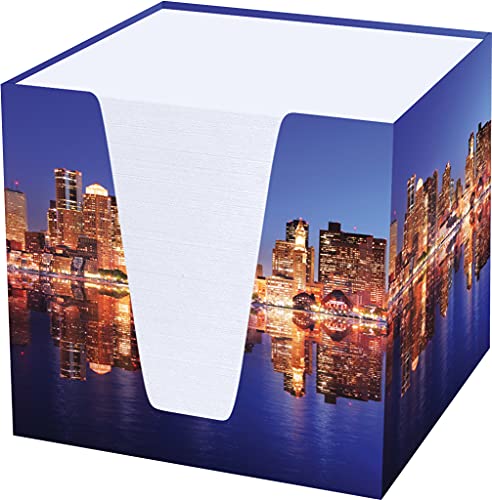 RNKVERLAG 46546 - Notizklotz Skyline mit 900 Blatt, 92 x 92 x 92 mm, 1 Stück von RNKVERLAG