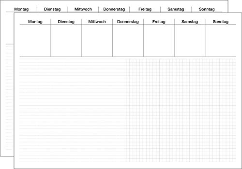 RNK 46616 Schreibunterlage Office, 60 x 42 cm, liniert und kariert, 2,Stück, 20 Blatt von RNK - Verlag