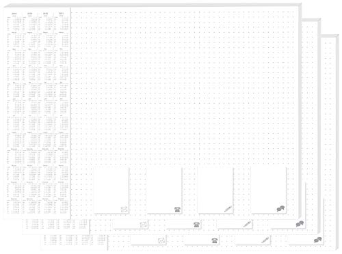 RNK 46616 Schreibunterlage Office, 60 x 42 cm, liniert und kariert (3 Stück, 60 x 42 cm Punkte) von RNKVERLAG