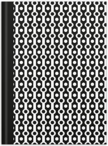 RNKVERLAG 46746 - Notizbuch „black & white Collier“ in DIN A5 dotted, mit 96 Blatt 70 g/m², 1 Stück von RNKVERLAG