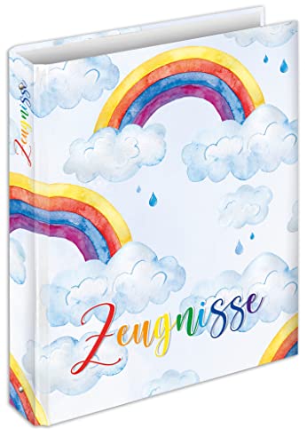 RNKVERLAG 46775 - Zeugnisringbuch Rainbow für DIN A4 Formate mit 4 Ringmechanik, 1 Stück von RNKVERLAG