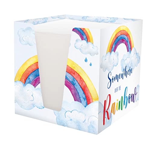 RNKVERLAG 46789 - Notizklotz Rainbow mit 900 Blatt, 92 x 92 x 92 mm, 1 Stück von RNKVERLAG