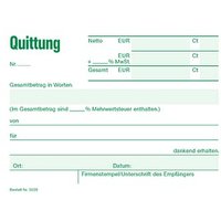 RNK-Verlag Quittung mit MwSt. separat ausgewiesen, mit fortlaufenden Nummern Formularbuch 3029 von RNK-Verlag