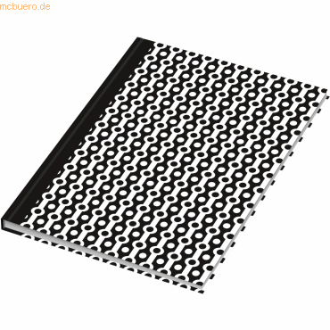 4 x RNK Notizbuch 'black & white Collier' A5 dotted 96 Blatt von RNK