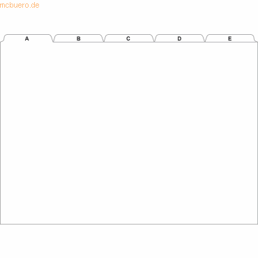 5 x RNK Karteikartenregister A7 PP weiß A-Z von RNK