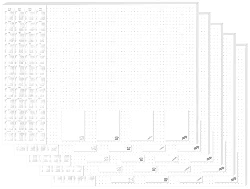 RNK 46616 Schreibunterlage Office, 60 x 42 cm, liniert und kariert (5 Stück, 60 x 42 cm Punkte) von RNKVERLAG