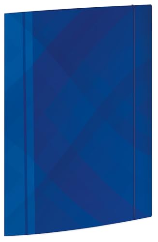 RNKVerlag Sammelmappe "Business Blau" 240 x 330 mm, für Formate bis DIN A4 mit Gummizugverschluss, 3 Stück von RNKVERLAG