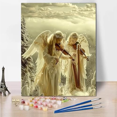 RNXAOPEN Malen Nach Zahlen, Angel Woman Malen Nach Zahlen Erwachsene, Malen Nach Zahlen Kits für Anfänger, Zuhause Wanddekoration 70x95cm 8224-C von RNXAOPEN