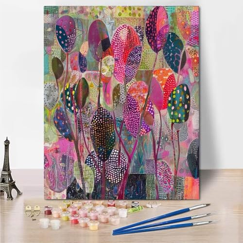 RNXAOPEN Malen Nach Zahlen, Flower Abstract Malen Nach Zahlen Erwachsene, Malen Nach Zahlen Kits für Anfänger, Zuhause Wanddekoration 40x50cm 4504-G von RNXAOPEN