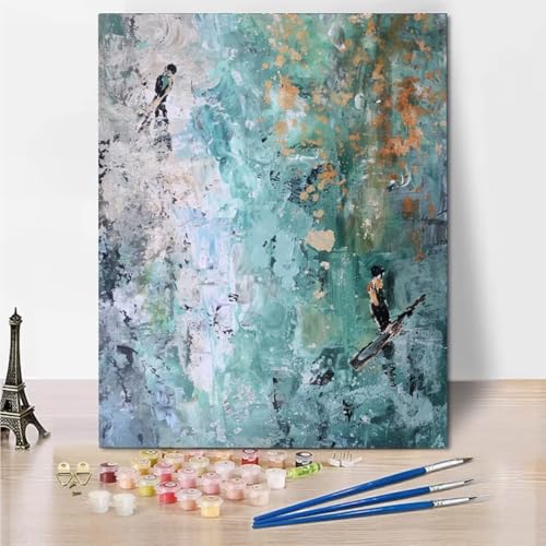 RNXAOPEN Malen Nach Zahlen Erwachsene, DIY Handgemalt Ölgemälde Kit für Anfänger und Erwachsene Mit 3-Pinseln und Acrylfarbe, Abstract Graffiti Ohne Rahmen 100x130cm 4879-2 von RNXAOPEN