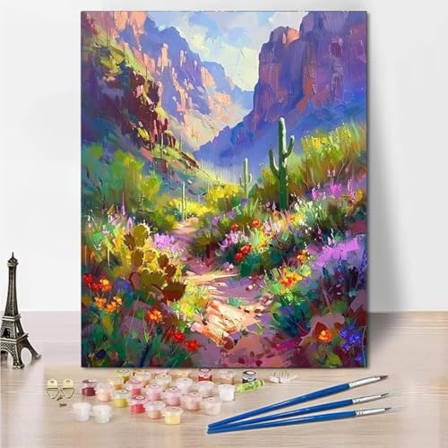 RNXAOPEN Malen Nach Zahlen Erwachsene, Landscape Mountain Paint by Numbers Basteln DIY Bastelset Malen Nach Zahlen Erwachsene Leinwand 30x40cm 4930-G von RNXAOPEN