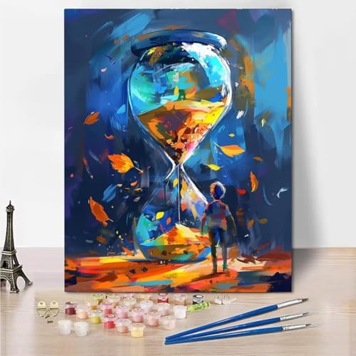 RNXAOPEN Malen Nach Zahlen Erwachsene,Bastelset für Erwachsene Malen Nach Zahlen 60x80cm Bastelset für erwachsene Frauen, Hourglass People, Acrylfarben, Leinwand, Pinsel 5108-1 von RNXAOPEN