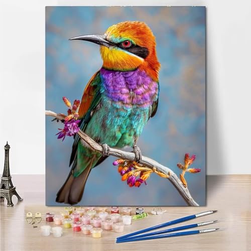 RNXAOPEN Malen Nach Zahlen Erwachsene Bastelset für Erwachsene Animal Bird, ohne Rahmen inklusive Pinsel und Acrylfarben - 30x40cm 5826-I von RNXAOPEN