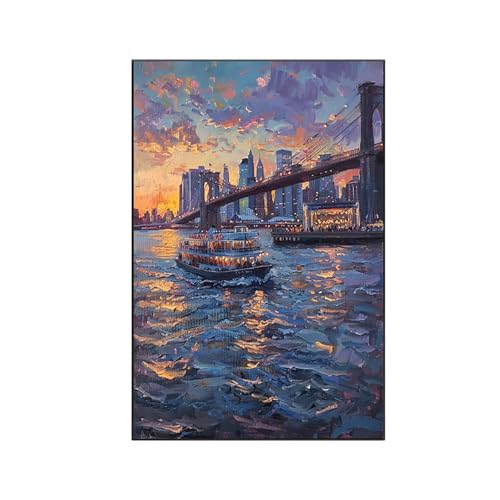 RNXAOPEN Stadt Malen Nach Zahlen Erwachsene, Malen Nach Zahlen Brücke, DIY Paint by Numbers Set Pinseln und Acrylfarben für Anfänger Geeignet mit Zimmer Deko Asthetik, Geschenke 50x70cm Z-N RNXAOPEN Stadt Malen Nach Zahlen Erwachsene, Malen Nach Zahlen Brücke, DIY Paint by Numbers Set Pinseln und Acrylfarben für Anfänger Geeignet mit Zimmer Deko Asthetik, Geschenke 50x70cm Z-N von RNXAOPEN