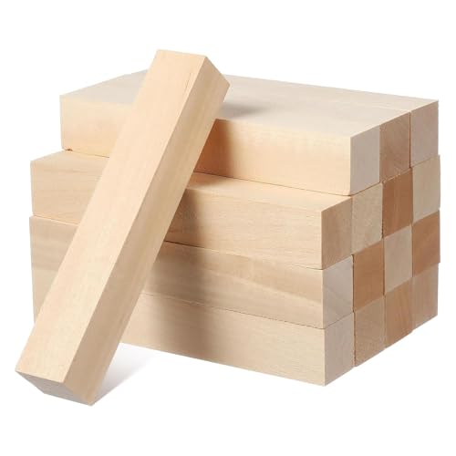 50 Stück Bausteine, holzklötzchen zum basteln, Naturfarbene Blöcke, Bastelblöcke, Bastelholz für Diy-Projekte, Handwerksblöcke Aus Holz, Bastelblöcke (112x22x8mm) Holzsteine zum Bauen von RNXSIB