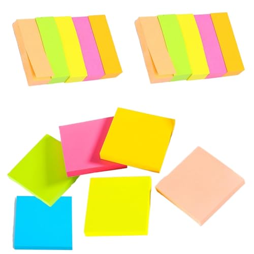 800 Stück Sticky Notes, Selbstklebende Klebezettel, Helle Haftnotizzettel Bunte Rechteckig Sticky Notes, für To Do Listen und als Erinnerung, Haftnotizen zum Markieren und Hervorheben von Seiten von RNXSIB