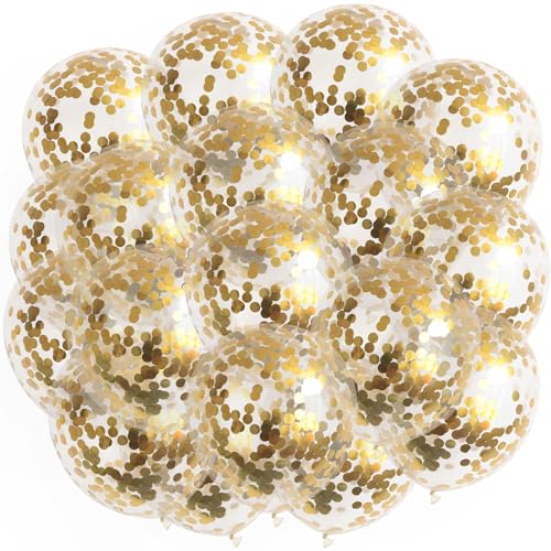 50 Stk. Konfetti Luftballons Gold 30 cm Latex Helium Geburtstag Deko Party 50 Stk. Konfetti Luftballons Gold 30 cm Latex Helium Geburtstag Deko Party von ROB'S BALLOONS