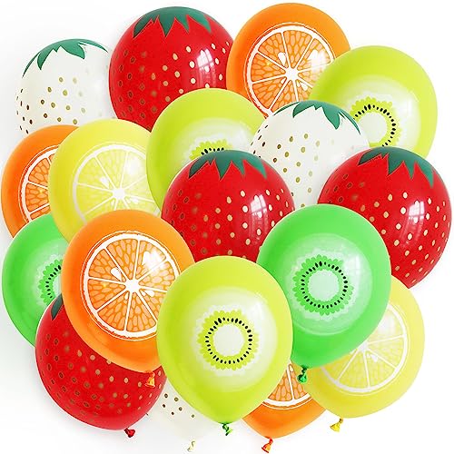 50 Stk. Premium Luftballons Bio Früchte 12' Sommer Kiwi Erdbeere Zitrone Orange Set von ROB'S BALLOONS