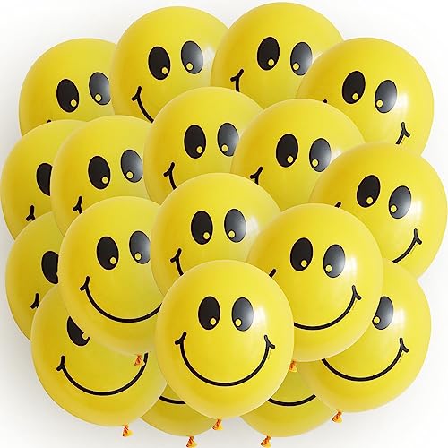 50 Stk. Premium Luftballons Bio Smilie 12' Party Geburtstag Happy Set von ROB'S BALLOONS