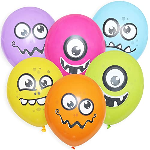 6 Stk. Premium Luftballons Bio Monster 12' Party Geburtstag Funny AG Faces Set von ROB'S BALLOONS