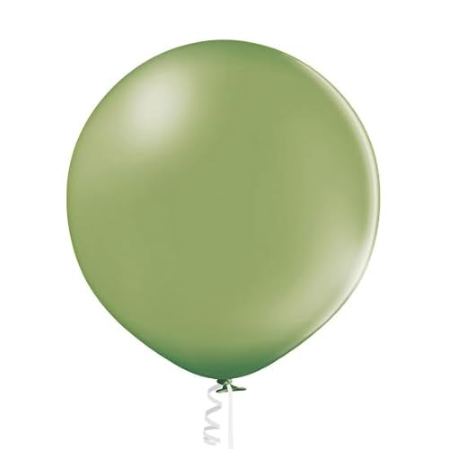 ROB'S BALLOONS Luftballon XL 60 cm Latex Pastell Chrom Metallic Riesen Ballon Geburtstag Deko Party Bio Latex, Farbe:Rosemary Green von ROB'S BALLOONS