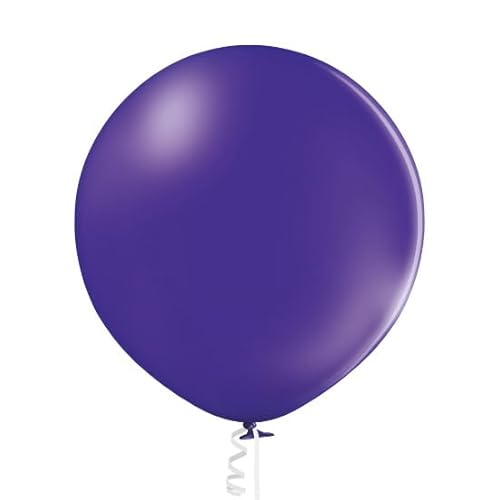 Luftballon XL 60 cm Latex Pastell Chrom Metallic Riesen Ballon Geburtstag Deko Party Bio Latex, Farbe:Royal Lilac von ROB'S BALLOONS