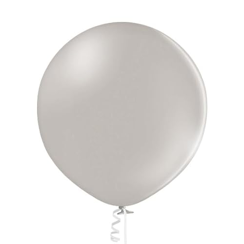 Luftballon XL 60 cm Latex Pastell Chrom Metallic Riesen Ballon Geburtstag Deko Party Bio Latex, Farbe:Warm Grey von ROB'S BALLOONS