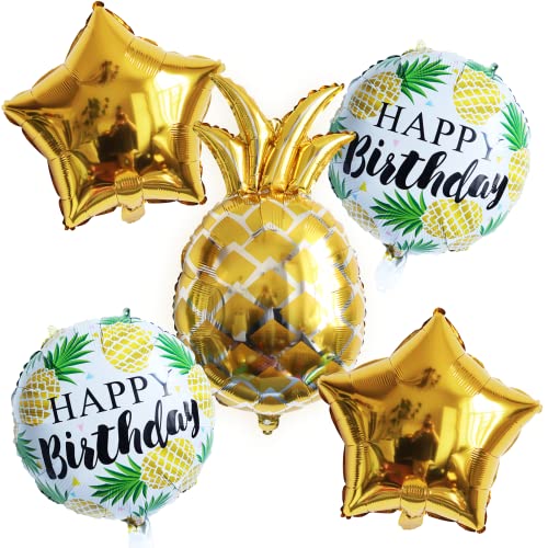 Luftballons Ananas Folien Helium Ballons 5 Stk. Sommer Cokcktail Party Pina Colada Geburtstag von ROB'S BALLOONS