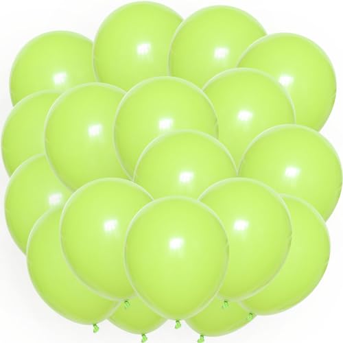 ROB'S BALLOONS Luftballons Latex 50 STK. Party Geburtstag Deko Latex Helium Neon Pastell 30 cm, Farbe:Apple-Green von ROB'S BALLOONS