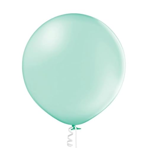 Luftballon XL 60 cm Latex Pastell Chrom Metallic Riesen Ballon Geburtstag Deko Party Bio Latex, Farbe:Light Green von ROB'S BALLOONS