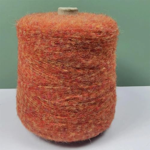 ROCILA Weiche Merinowolle, Fancy Space Dye Loop-Garn, hautfreundliches Mohair, Handstrick-Häkelgarn, Webfaden, 500 g von ROCILA