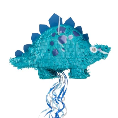 Blaue Dinosaurier-Piñata, Zugbänder, Party-Set für Kinder und Erwachsene, 45 cm von ROCKING GIFTS