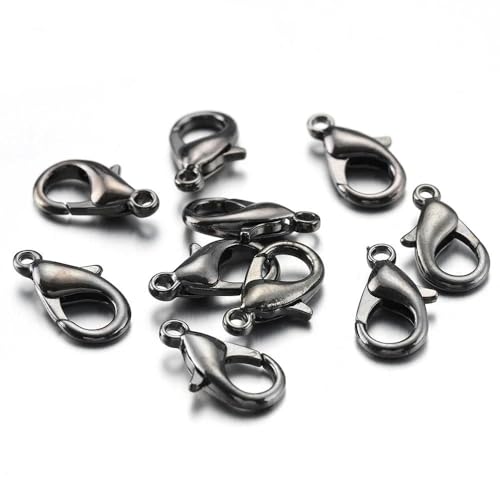 ROCKPOEM Karabinerverschluss für Schlüsselanhänger, 10 - 18 mm, für Schmuckherstellung, Komponenten, DIY, Armband, Halskette, Haken, Kette, 100 Stück ROCKPOEM Karabinerverschluss für Schlüsselanhänger, 10 - 18 mm, für Schmuckherstellung, Komponenten, DIY, Armband, Halskette, Haken, Kette, 100 Stück von ROCKPOEM