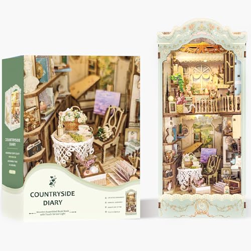 ROCOXIA DIY Book Nook Kit, DIY Miniatur Buchecke, Buchecke Regaleinsatz, Geburtstag, Erntedankfest, Weihnachten (Pastoral Diary) von ROCOXIA