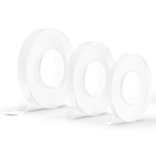 RODOPI Nano Tape Nanoon Doppelseitiges Klebeband transparent Montageband 10mm 20mm 30mm Nanoklebeband 3m Doppelklebeband extra stark Klebestreifen (1 Rolle, 10mm) von RODOPI