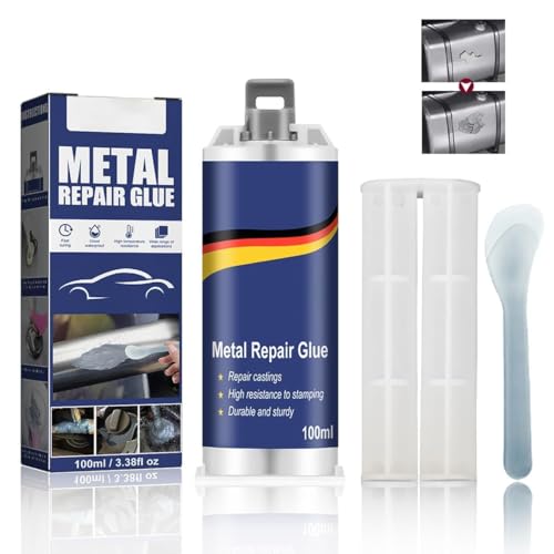 Metall Reparaturkleber, Flüssigmetall Kleber, Metallkleber Hitzebeständig, Metallkleber Extra Stark, Hochfester Metall Lötkleber eignet sich zur Reparatur von Oberflächenrissen und brüchen - 100ml von ROFPM