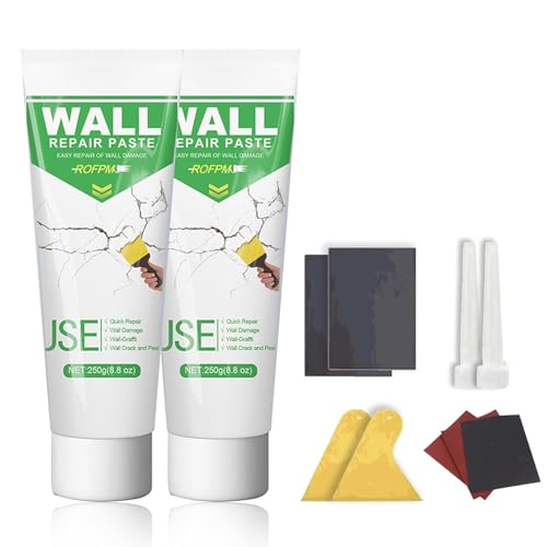 Professionelles Wandreparaturmittel, White Wall Repair Paste, Fertigspachtel Weiß, Für Wand- und Deckenflächen im Innen- & Außenbereich von ROFPM