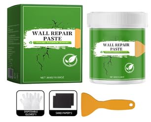 Wall Filler - Putty - Wall Paint - Instawall Repair - 150g Wall Repair Putty with Scraper, Sandpaper (2 Pack) & Disposable Gloves (2 Pack) – Patching Holes, Cracks von ROFPM